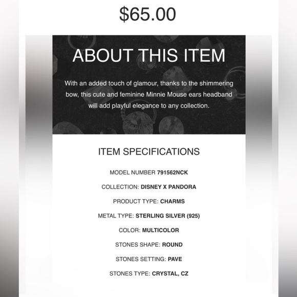 LOWSTART‼️PANDORA DISNEY CHARM - Picture 4 of 4